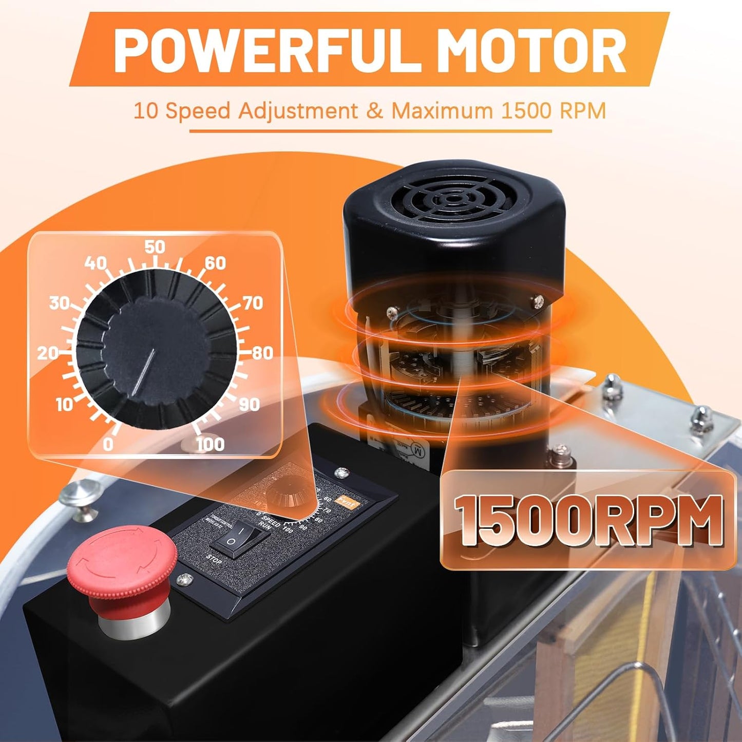Smart 3 Frames Electric Honey Extractor Equipment for Beekeepers and Backyard