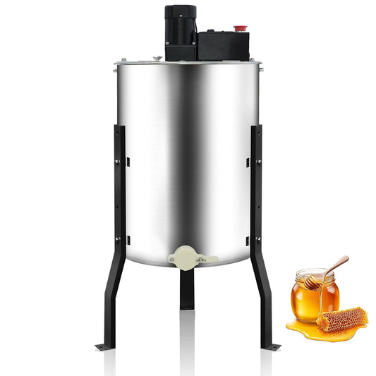 Electric Honey Extractor, Adjustable Stainless Steel Honeycomb Spinner for 4 to 8 Frames, Electric Beekeeping Separator for Backyard Apiary and Farm