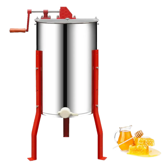 Manual 3-Frame Honey Extractor, Stainless Steel Extractor for Backyard Beekeepers