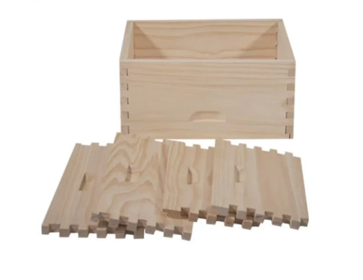 2 Pack Deep 10-Frame Langstroth Beehive Boxes, Wooden Deep Hive Bodies for Backyard Beekeepers