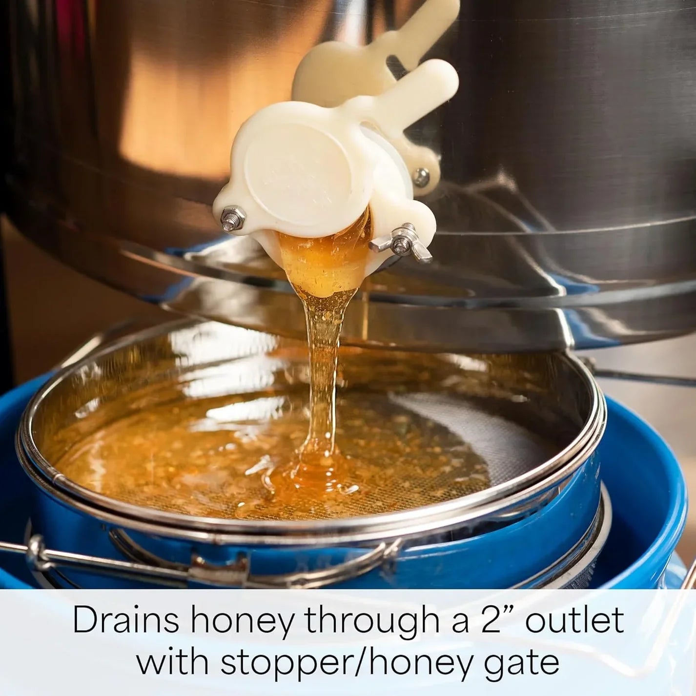 Manual 3-Frame Honey Extractor, Stainless Steel Extractor for Backyard Beekeepers